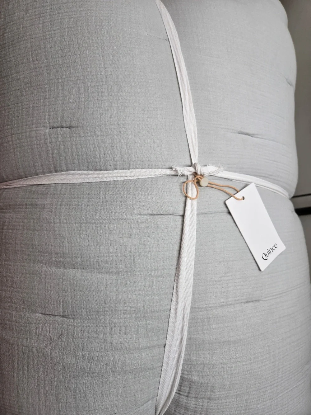 NWT QUINCE Organic Cotton Gauze Dream Quilt Set King/Cal King Mist 1084